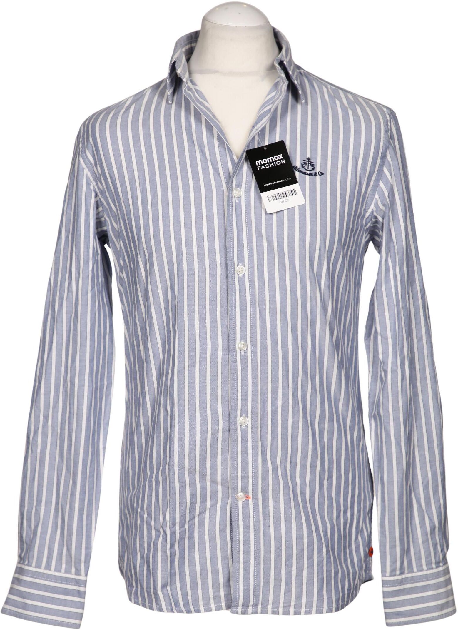 Adenauer & Co Herren Hemd, Blau, Gr. S, Baumwolle - Second Hand