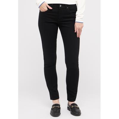 Slim-fit-Jeans ANGELS "SKINNY", Damen, Gr. 40, Länge 30, schwarz (jetschwarz), Denim/Jeans, Obermaterial: 81% Baumwolle, 18% Polyester, 1% Elasthan, slim fit, Jeans Slim-fit-Jeans