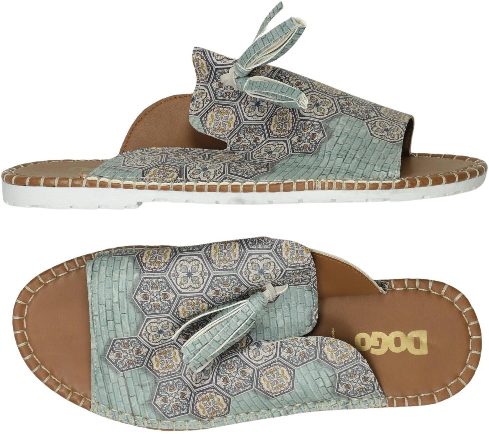 Dogo Damen Sandalen, Grün, Gr. EU 41, Kunstleder - Second Hand