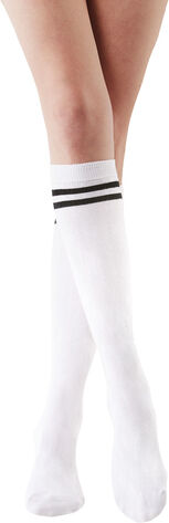 Kniestrümpfe "White Sporty"