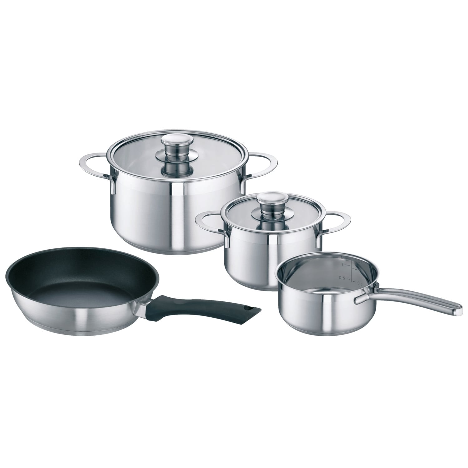 Bosch Pan-set, 4-delig met 3 pannen en 1 koekenpan