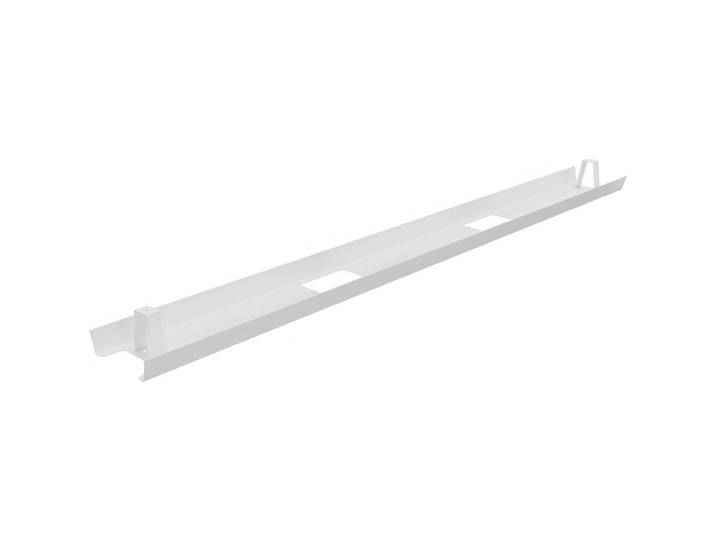 Goulotte métal d'électrification horizontale de câbles pour bureau L. 150 cm - Blanc