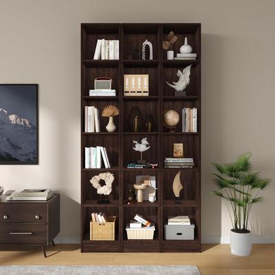Garvee 6-Tier Book Shelf, 3-1 Tall Open Cube Storage Shelf, Narrow Bookcase for Home Office