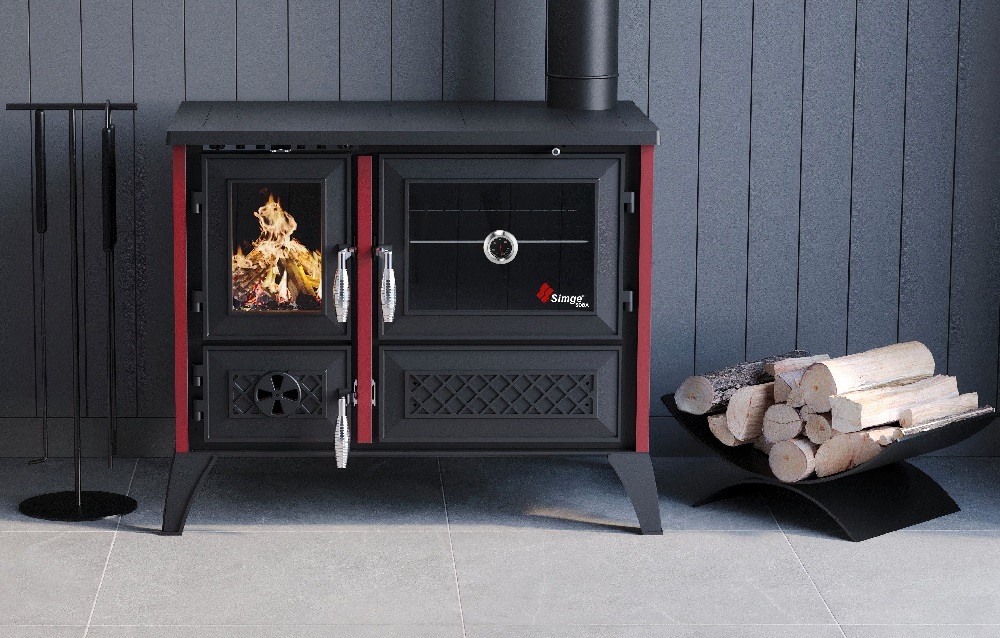 Küchenofen Holzherd 801 - STELLA bordeaux - 9,12 kW
