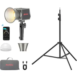 Multiblitz Set Fotolicht LED 60W Lampenstativ Lichtstativ Fotostudio Fotolampe (Studioleuchte), Dauerlicht, Schwarz, Silber