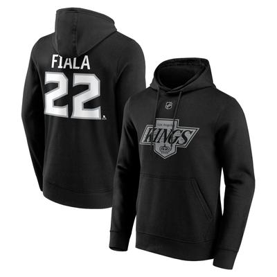 Kapuzenpullover FANATICS "Fanatics Hoodie Los Angeles Kings Graphic Kevin Fiala 22", Damen, Gr. M, schwarz (mehrfarbig), 80% Baumwolle, 20% Polyester, Pullover Kapuzenpullover