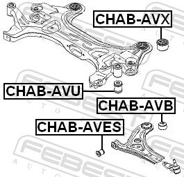 Febest Lagerung, Lenker Chab-Aves Vorderachse Unten Für Gm