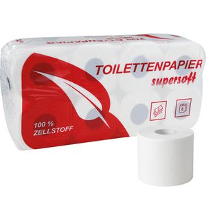 Toilettenpapier 3-lagig weiß Tissue 8 Rollen a 150 Blatt
