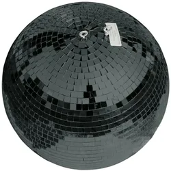 SATISFIRE Spiegelkugel 40cm schwarz - Safety - Diskokugel Echtglas - 10x10mm Spiegel PROFI