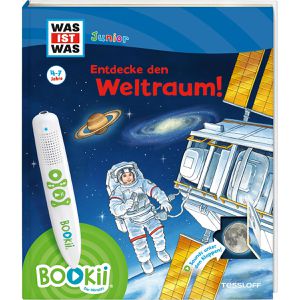 BOOKii Spielbuch WAS IST WAS Junior - Entdecke den Weltraum, ab 4 Jahre, interaktives Sachbuch