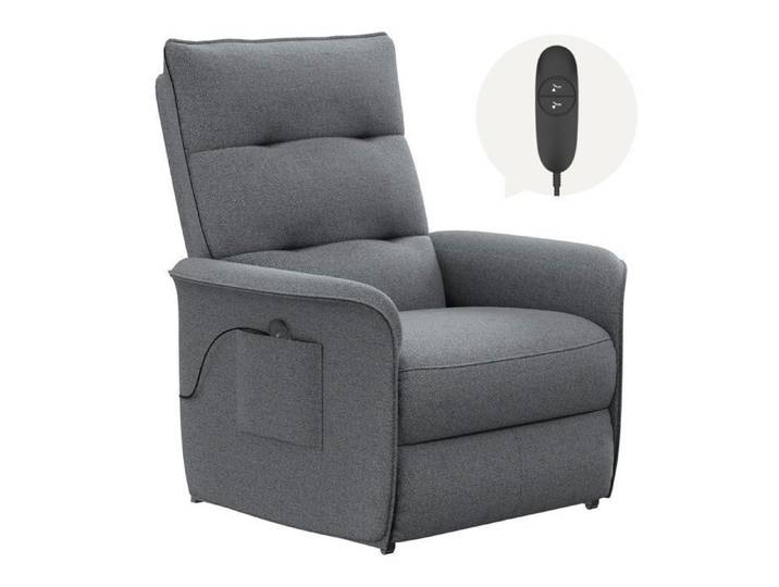 FlexiSpot X1 Fauteuil de Relaxation Fauteuil Inclinable avec Dossier Réglable 105°-155° Fauteuil TV Électrique Gris Foncé