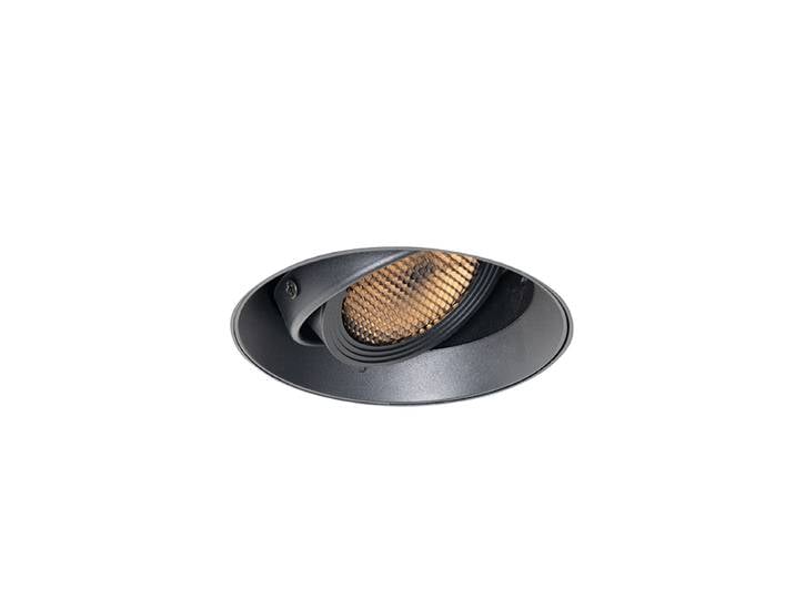 Spot encastré moderne noir GU10 AR70 rond sans bordure - Oneon