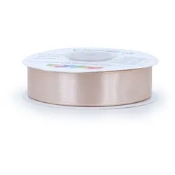 Creativery 18mm Satinband 25m Schleifenband Geschenkband Dekoband Stoffband Bänder Uni Sand Beige