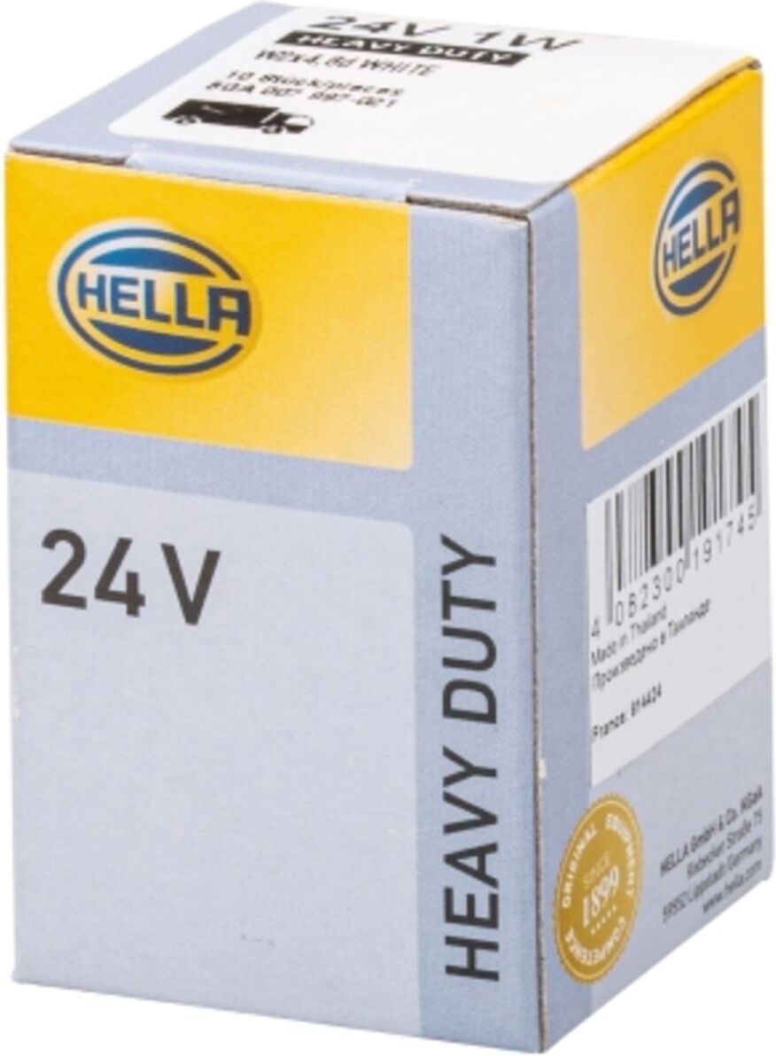 Glühlampe Halogen HELLA PBT5 Heavy Duty 24V, 1W, 10 Stück