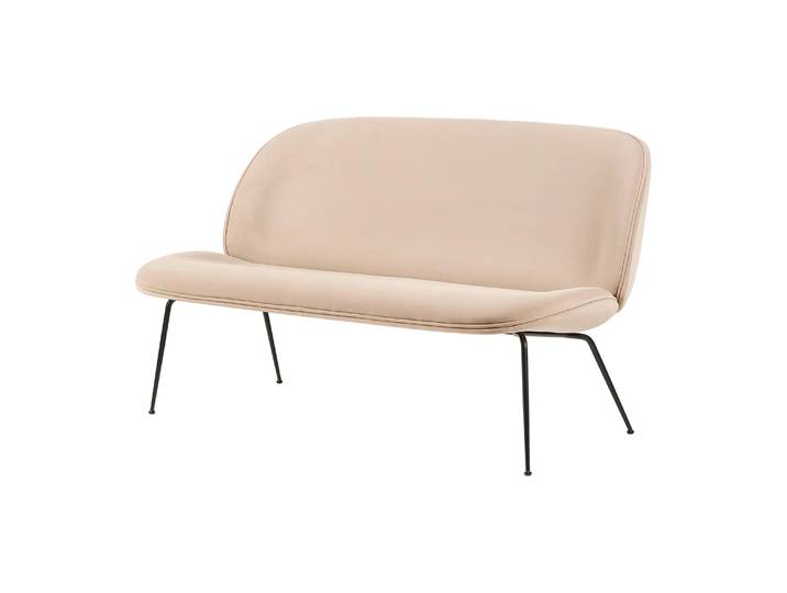 GUBI Beetle Sofa 2-Sitzer fully upholstered conic base Sunday 034-matt black