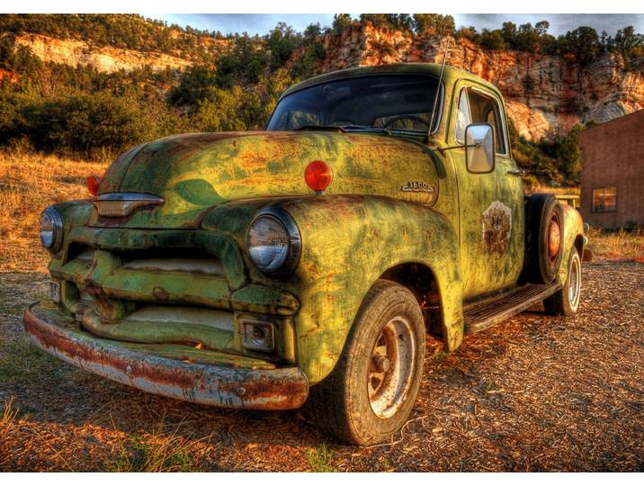 Fototapete PAPERMOON Vintage Pick Up Truck , bunt, B:2,5m L:1,9m, Vlies, Tapeten, Fototapete