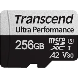 Transcend USD340S (256 GB, microSDXC, U3, UHS-I), Speicherkarte, Schwarz, Grau