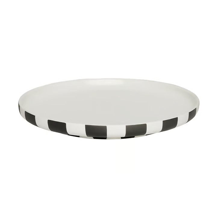 OYOY Toppu dinerbord Black-white Ø20 cm