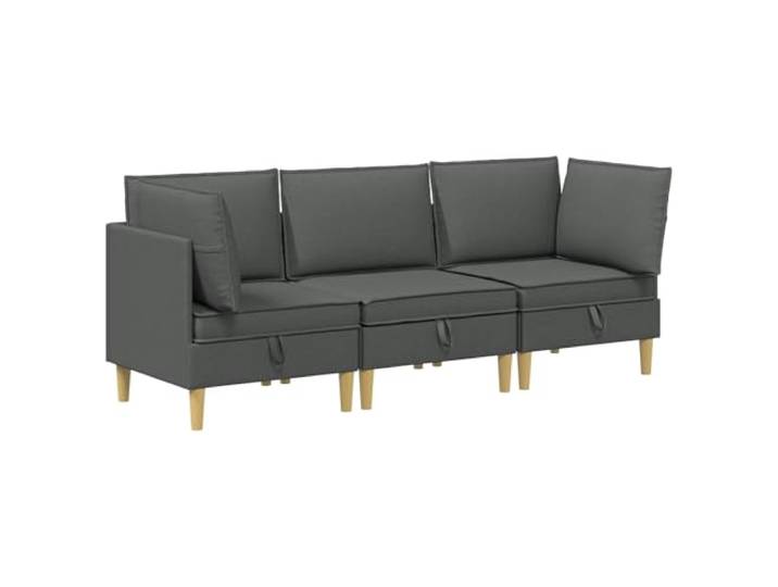 Makastle Modulares Sofa-Set mit Stauraum 3-TLG. Dunkelgrau