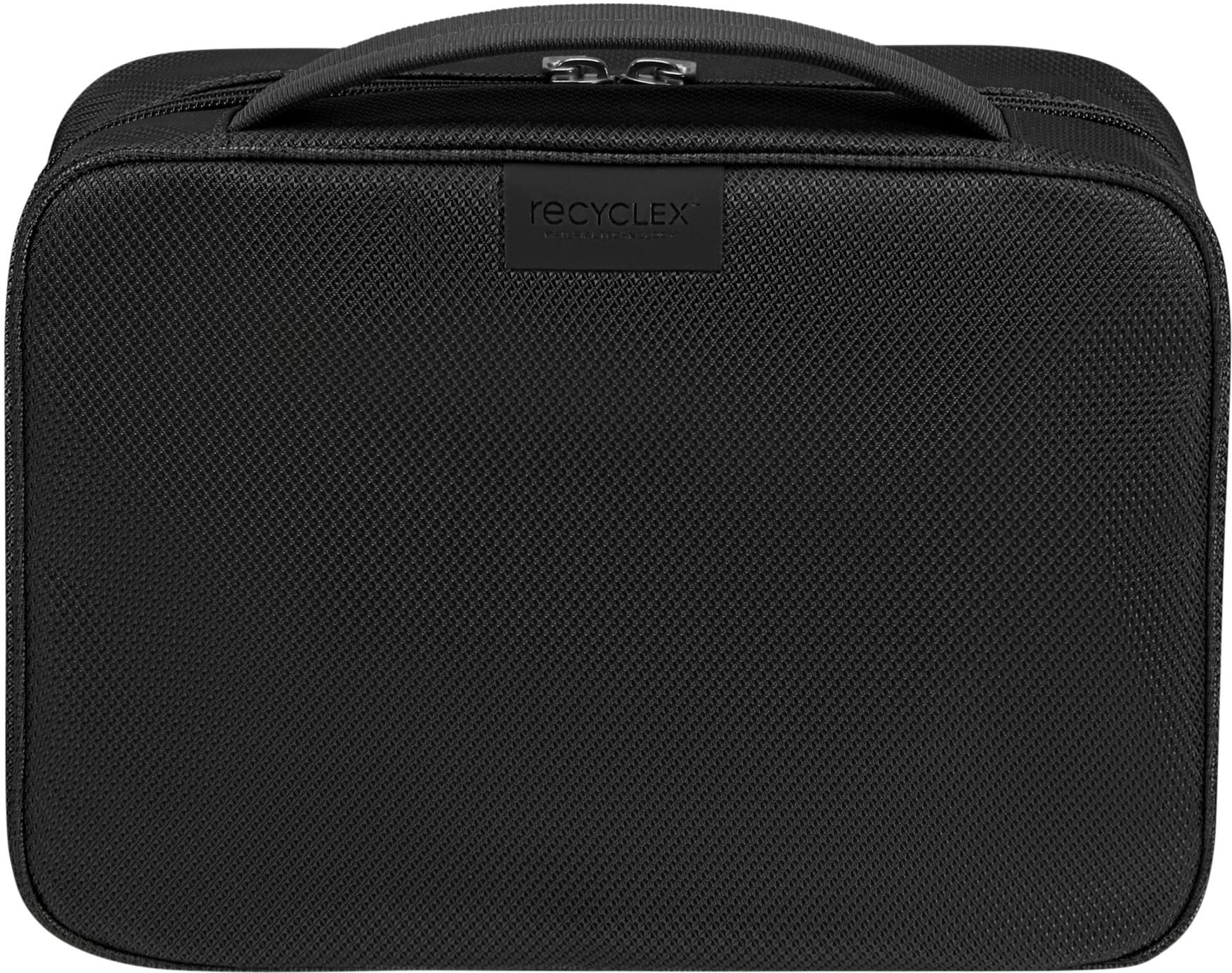 Kulturbeutel SAMSONITE "RESPARK Toilet Kit Weekender", Damen, Gr. B/H/T: 25cm x 17cm x 11cm, schwarz (ozone schwarz), Polyester, unifarben, Taschen Kulturbeutel, Kosmetiktasche Reisekosmetiktasche Beauty-Bag mit Tragegriff ozone schwarz B/H/T: 25cm x 17cm