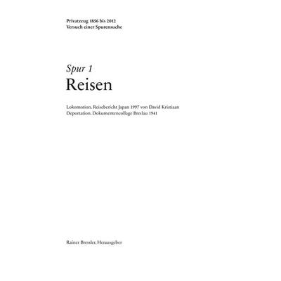 Spur 1 Reisen, Taschenbuch von , BoD – Books on Demand, 978-3-7322-3734-0