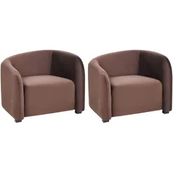 SESSEL 2er-Set Dunkelbraun Veltada