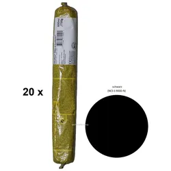 20 x Sikaflex Pro 3 schwarz 600ml Beutel 1K Polyurethan Dichtstoff