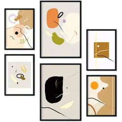 POSTER Set Mit 6 Minimalismus Sammlung A3 & A4 Rahmenlos