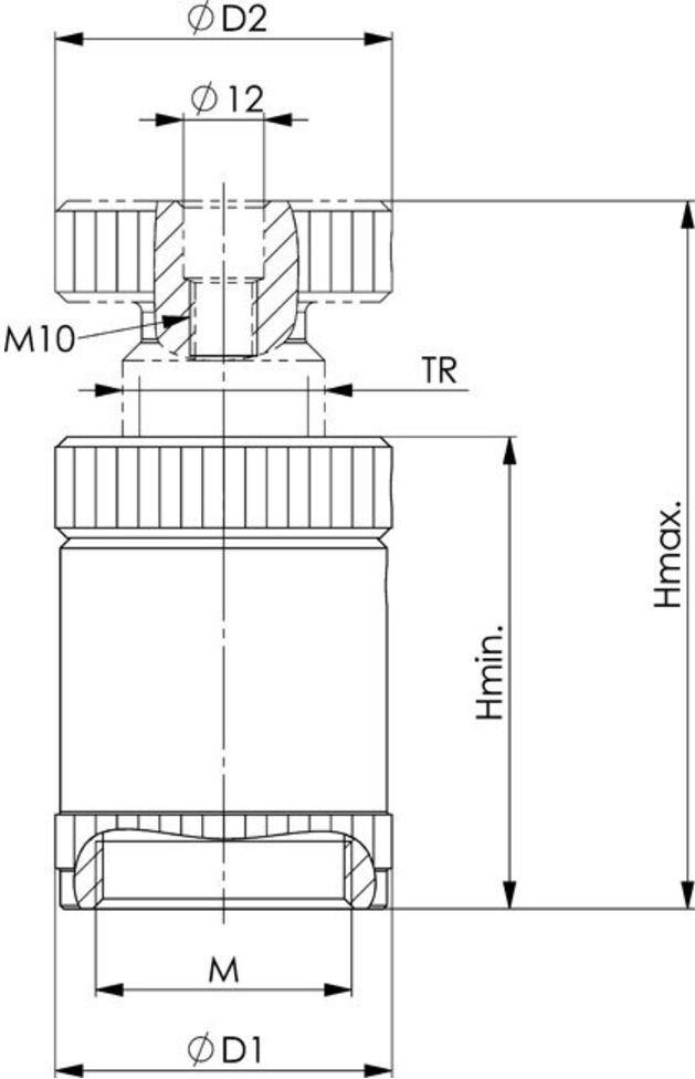 AMF Stiftschraube DIN6379 M12x100mm vergütet auf 10.9 (81349)