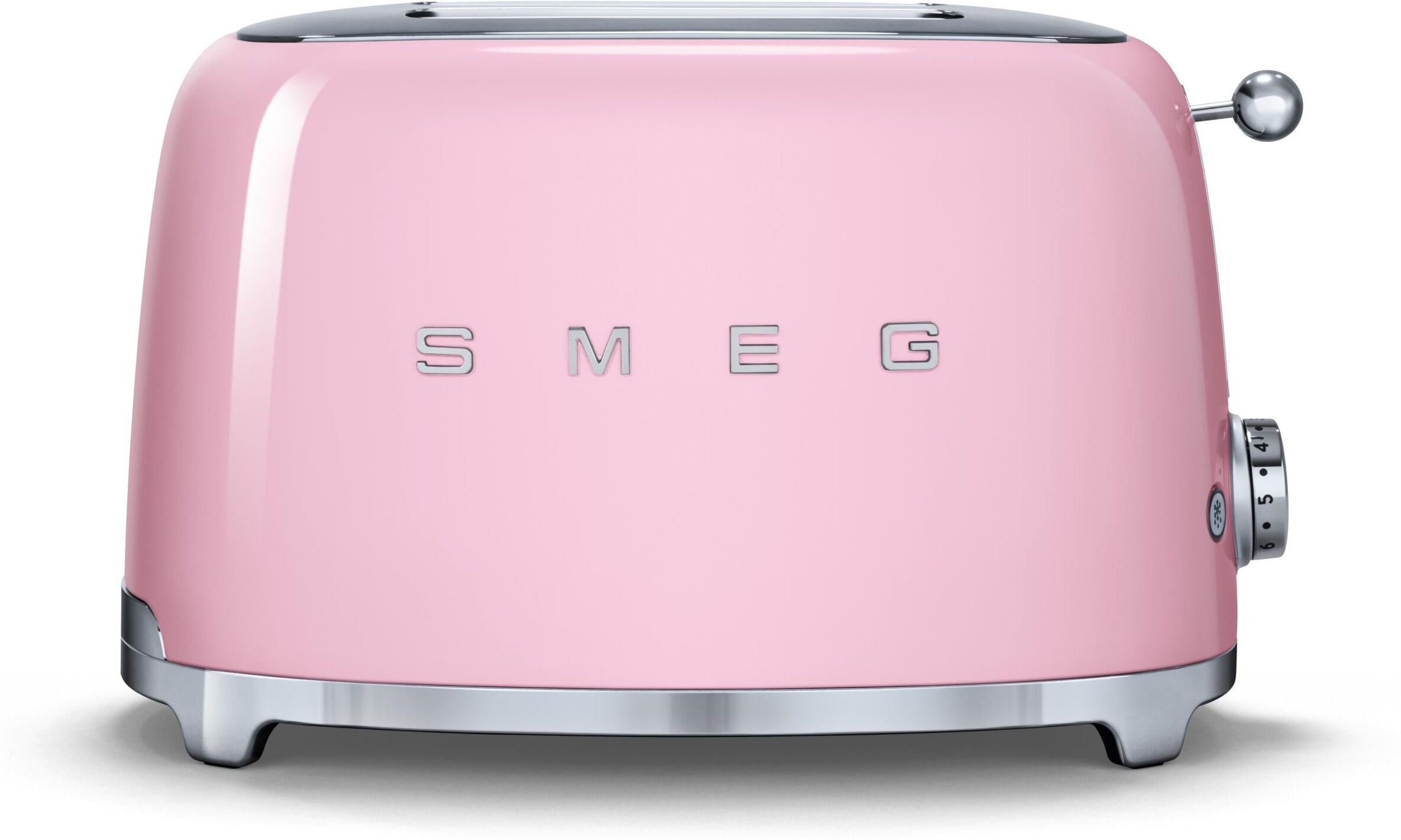SMEG Toaster "50´S RETRO STYLE", rosa (rosa, silberfarben), B:31cm H:19,8cm T:19,5cm, Toaster, Toaster rosa, silberfarben Einheitsgröße
