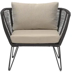 Bloomingville Lounge Stuhl Mundo, L87 x B74 x H72cm, schwarz