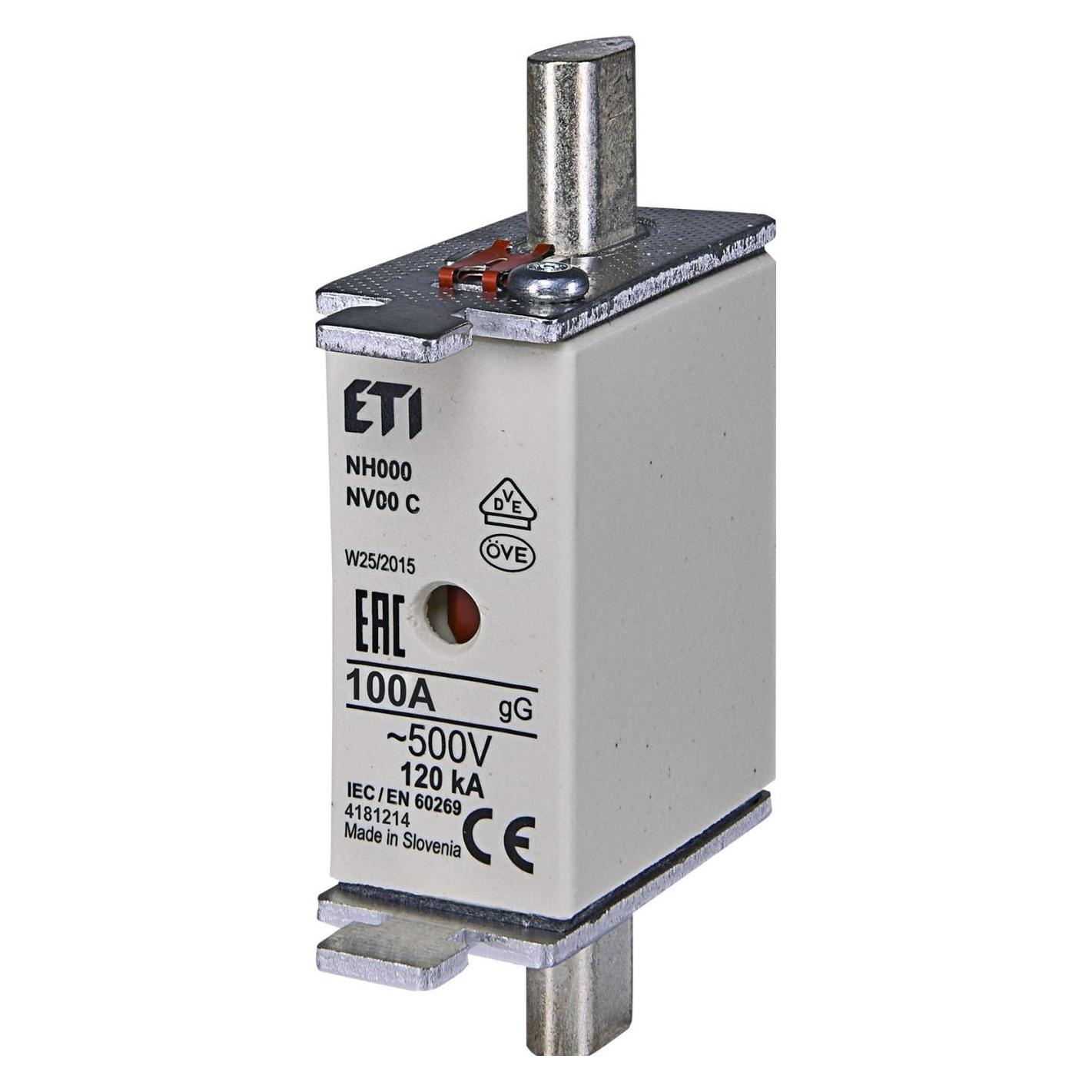 Eti 004181214 Sicherungseinsatz (NH000 (100 A) (3838895353386) Mindestbestellmenge: 3 Stück