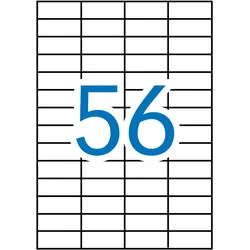 Apli, Etiketten, Universaletiketten 52,5x21,2mm, rechteckig, weiss, 100 Blatt