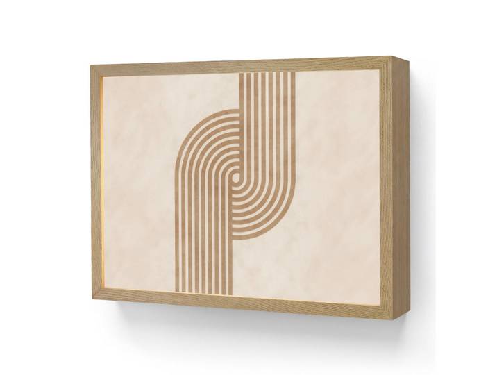 OnlyWow Wandleuchte MIT Akku Symmetrische Biegung - kupferfarbig 40x30 cm, Beige, Rechteckig, LED integrated, 40x30x8 cm, Lampen & Leuchten, Innenbeleuchtung, Wandleuchten