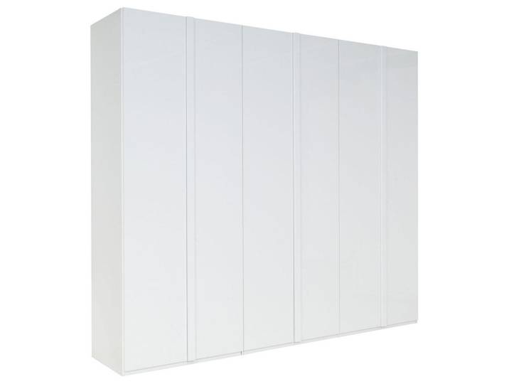 Feldmann-Wohnen Kleiderschrank Italia weiß matt / weiß hochglanz 270 / 59 / 237cm, Weiß, Weiß Hochglanz, Rechteckig, 270x237x59 cm, Schlafzimmer, Kleiderschränke, Drehtürenschränke