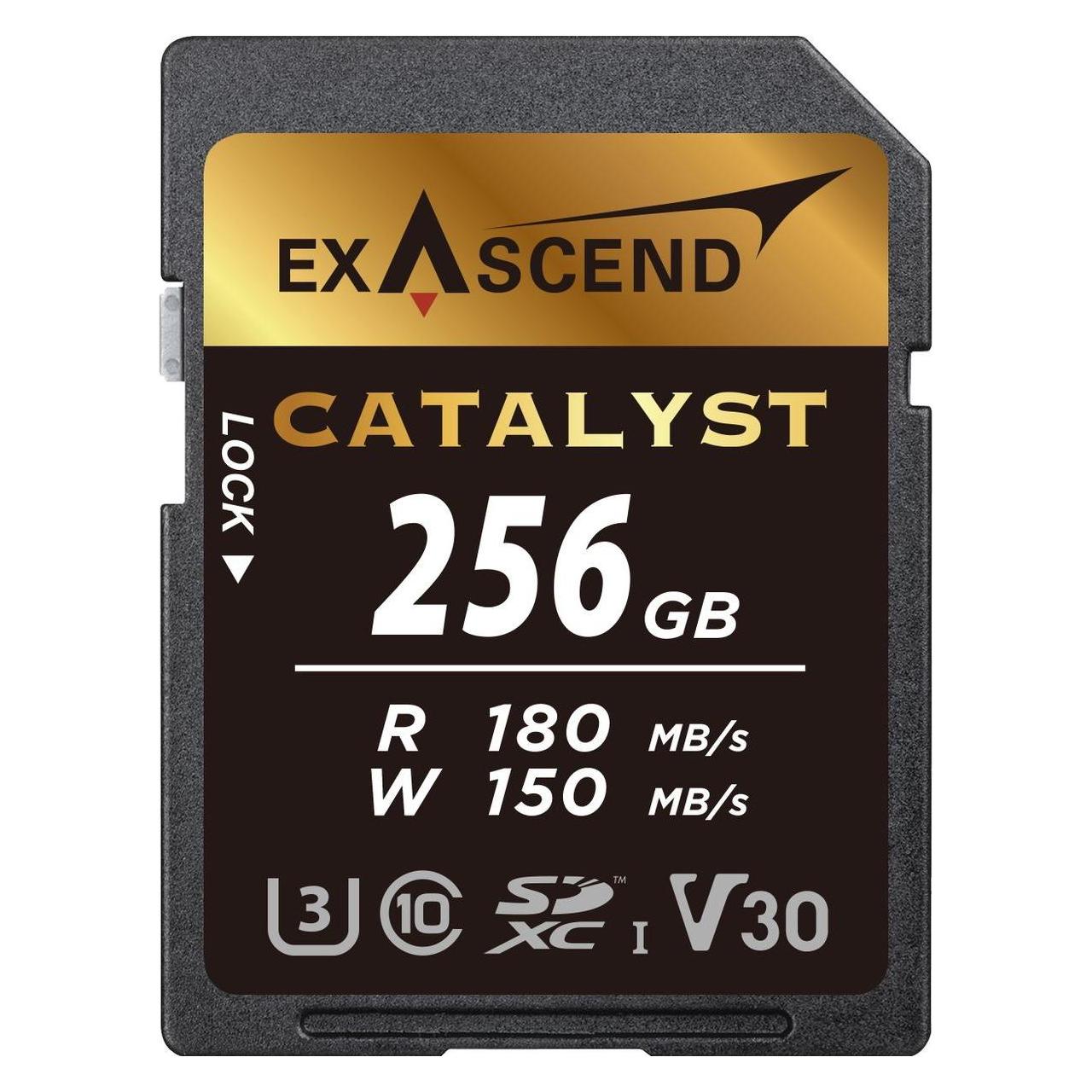 Exascend Catalyst 256GB (UHS-I SD V30) (256 GB, SDXC, U3, UHS-I) (EX256GSDU1)