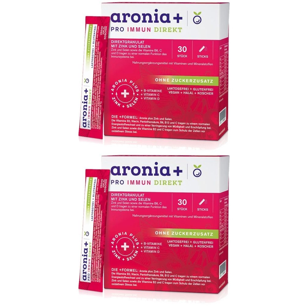 Aronia+ PRO Immun direkt Granulat Sticks 2x 2x30 St