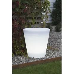 Konstsmide 7454-000 Assisi beleuchteter Outdoor Pflanzkübel weiss