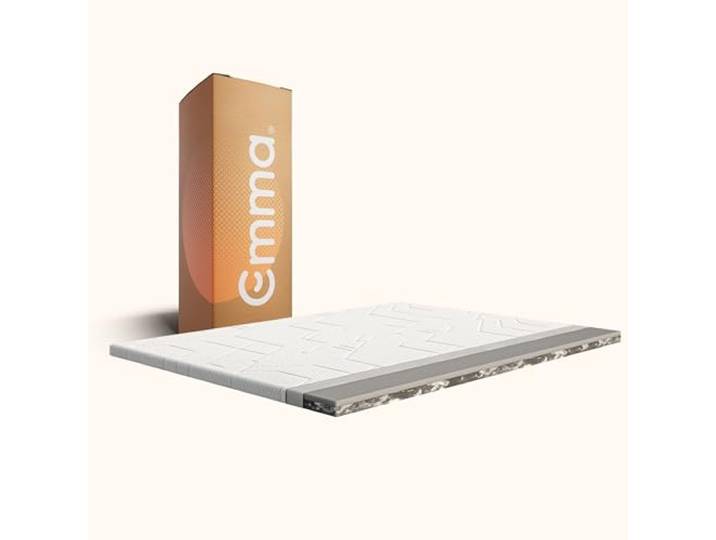 Emma Premium Plus Topper Kühlender Bezug 180x200 Kühlender Matratzentopper 9 cm Höhe Atmungsaktiv & Temperaturregulierend Waschbarer Bezug