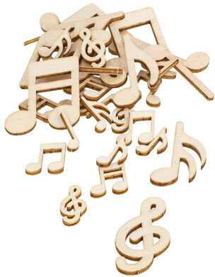Streuteile "Musiknoten", 2–4 cm, 30 Stück