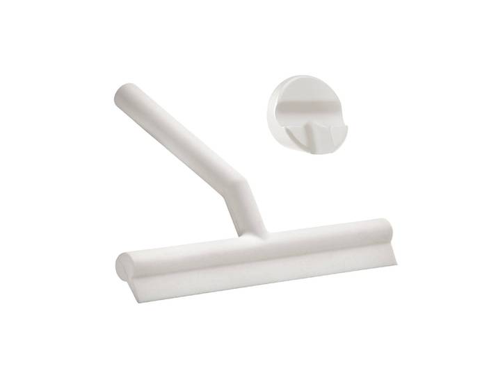 Duschabzieher ZONE DENMARK Wiper , weiss (weiß), B:17cm L:21cm, Kunststoff, Silikon, Wasserabzieher, Duschabzieher