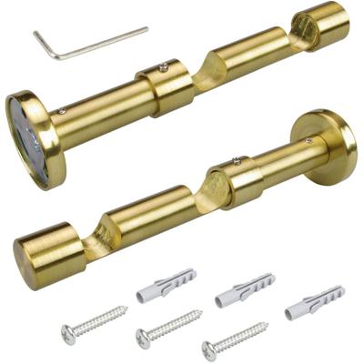 Doppelträger LIEDECO, gold (goldfarben, matt), Ø:1,6cm, Gardinenstangenhalterungen, für Gardinenstangen Ø 16 mm