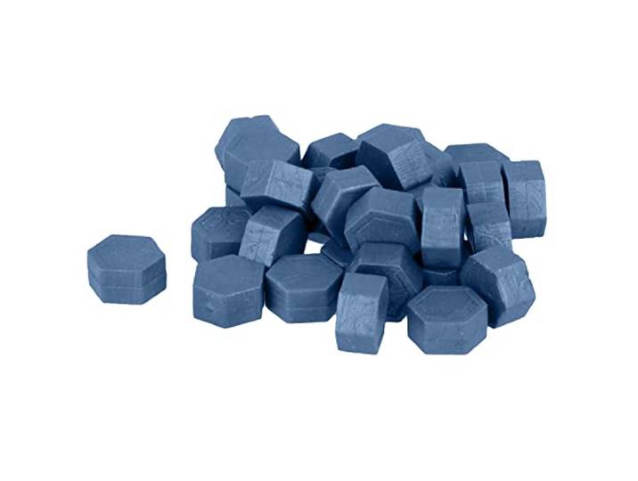 30G WAX BEADS HEXAGON DARK BLUE