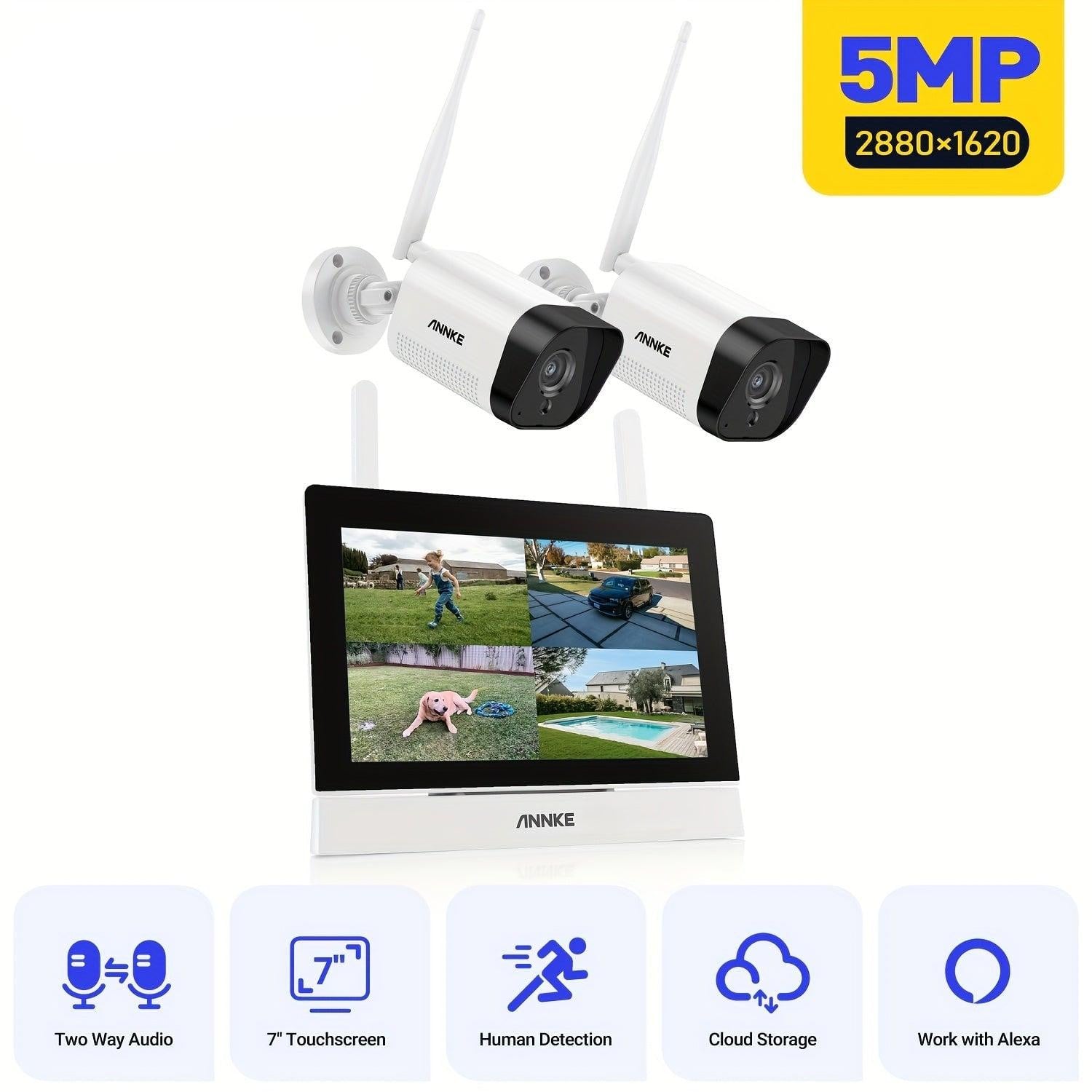 Selius Beveiligingscamera Set - Wifi CCTV Camerabewakingssysteem