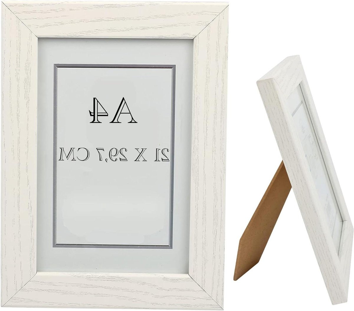 FSC-gecertificeerde houten fotolijst A4 - Wit - Wanddecoratie