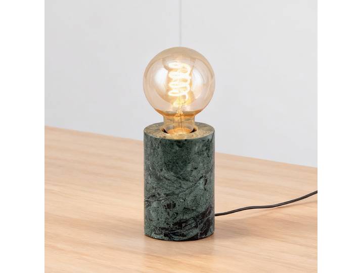 Tischleuchte Frigid Ø 8cm Grün/Dunkelgrün Material: Stein Steinart: Marmor Glühlampe E27