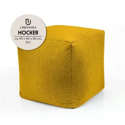 URBANARA Sitzsack-Hocker 85l senfgelb