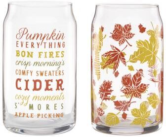 Cambridge Harvest Can Cooler Glasses, Set of 2