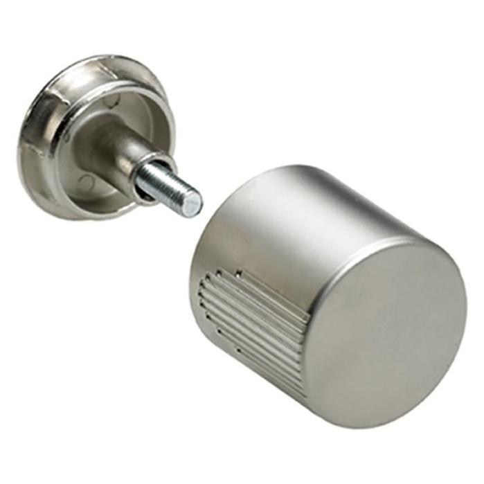 Hettich Möbelknopf Typ 454, vernickelt, mit Griffrillen (228812)