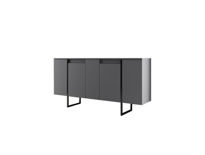 Buffet en bois  Luxe  - 160 x 35 x 80 cm - Gris anthracite